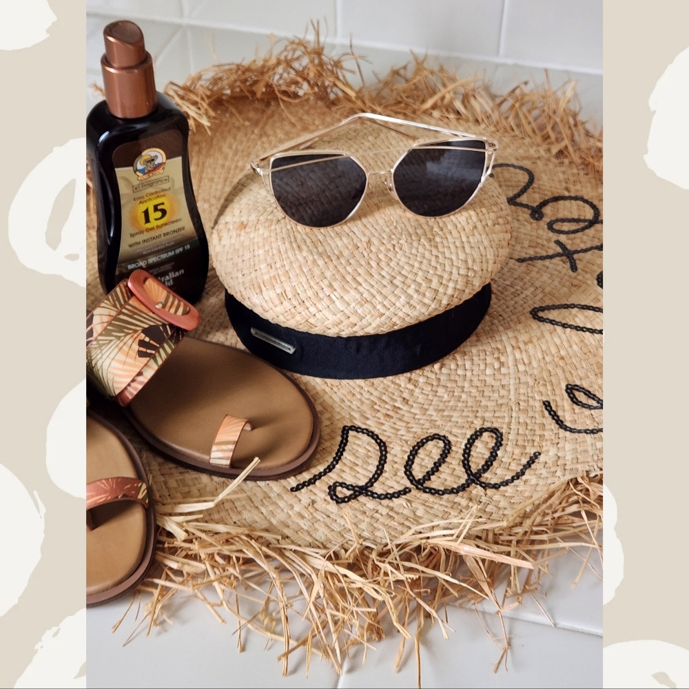 Like New Mirrored Cat Eye Sunglasses | Gold Double Brow Bar